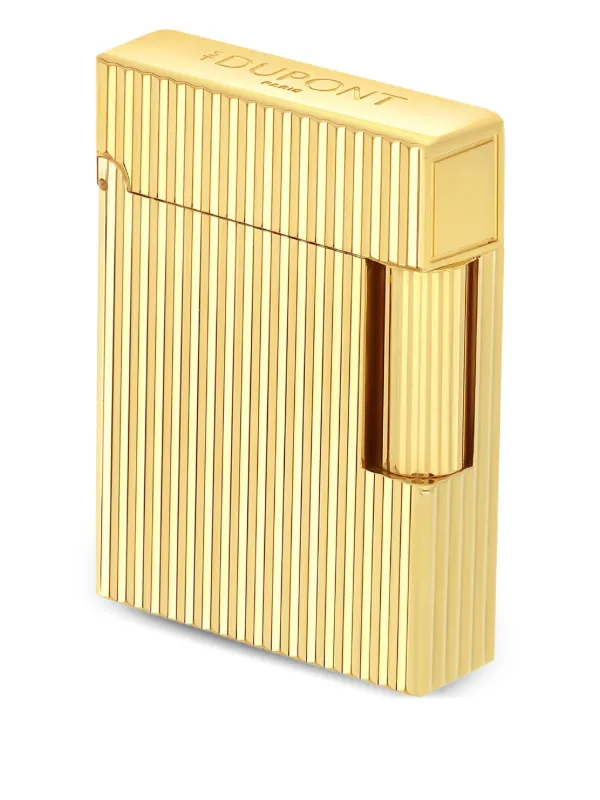 S.T. Dupont Isqueiro Ligne 2 Com Listras | Dourado | FARFETCH BR