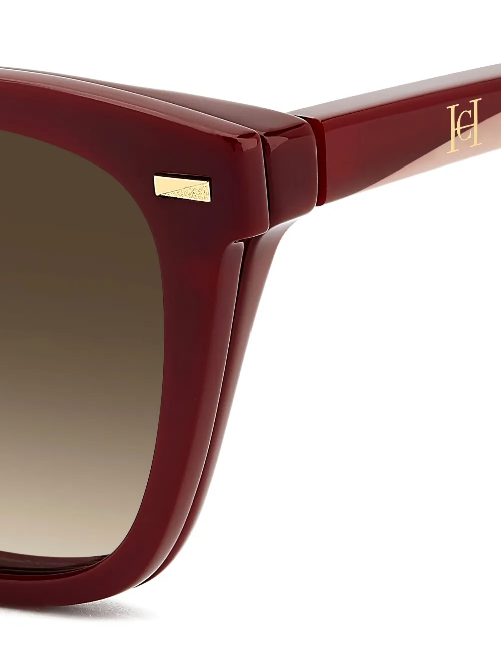 Carolina Herrera Clip Tortoiseshell Glasses In Burgundy