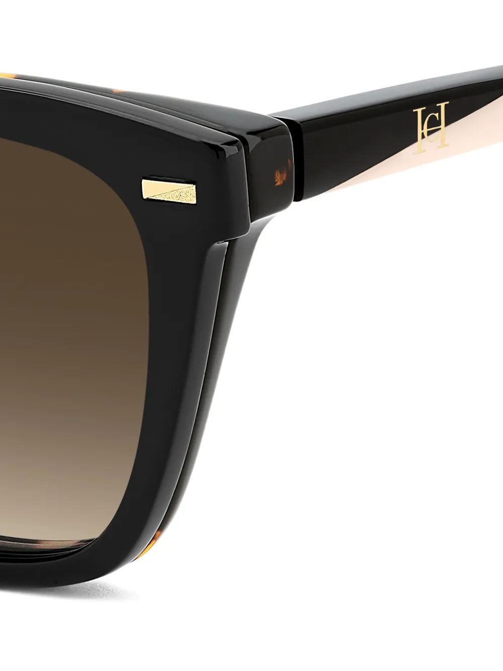 Carolina Herrera Square Tortoiseshell Glasses In Black