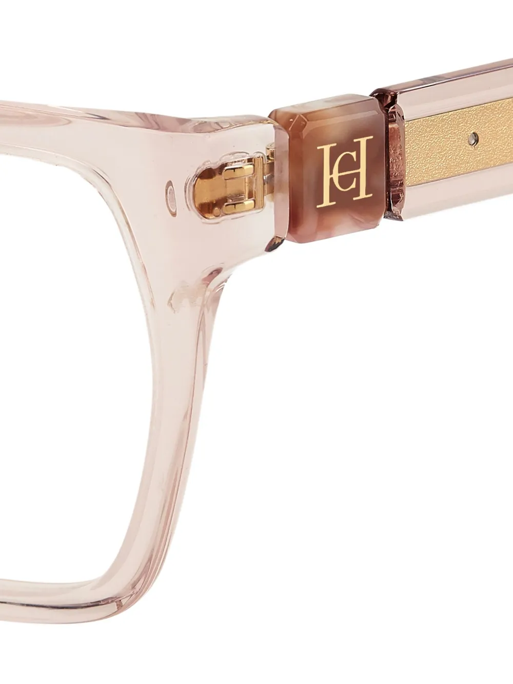 Carolina Herrera Square Frame Glasses In Neutral