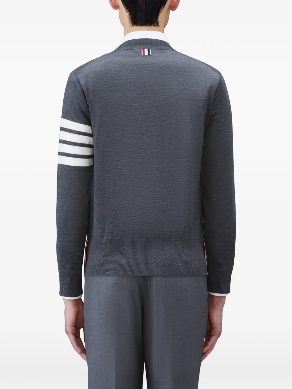 Thom Browne Vest met 4 strepen Grijs
