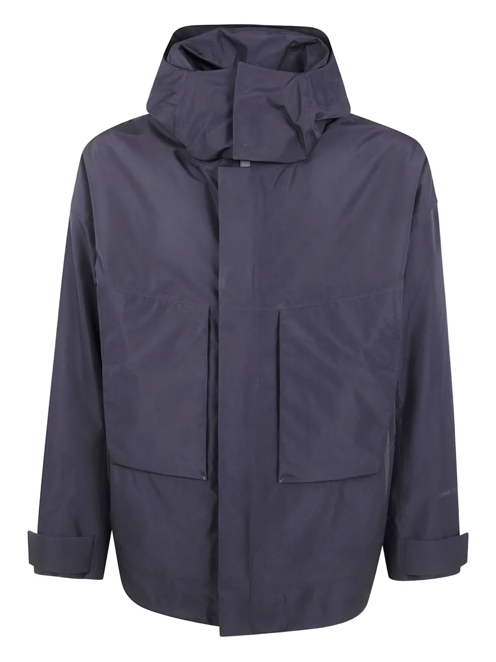 Laminar hooded pocket coat - Nero