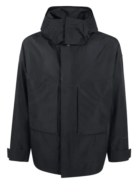 Laminar hooded pocket coat