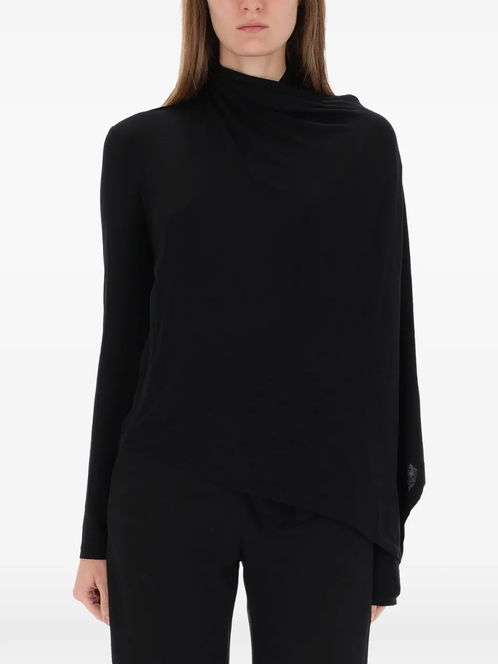 Helmut Lang draped blouse | Black | Image 1