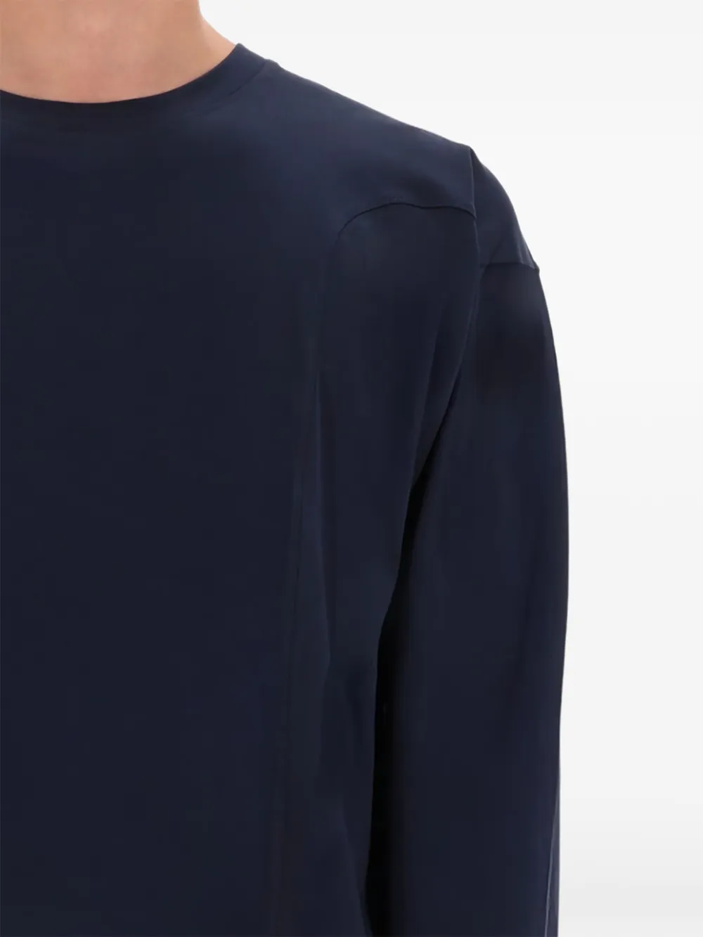 Diesel panelled long-sleeve T-shirt - Blauw