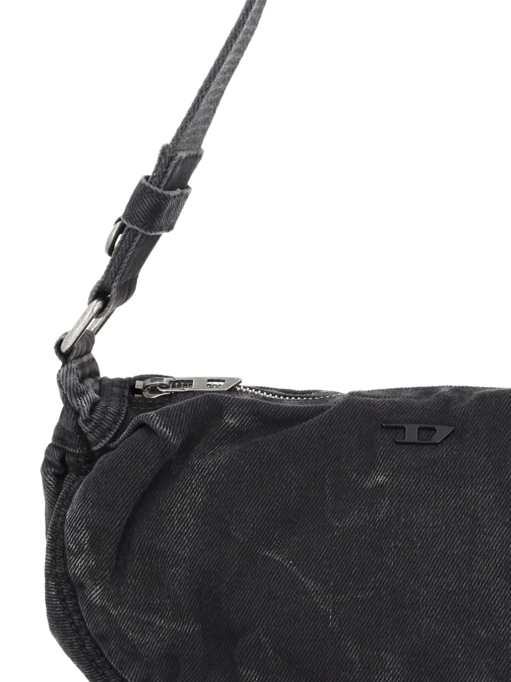 Diesel Rave embossed-logo shoulder bag - Nero