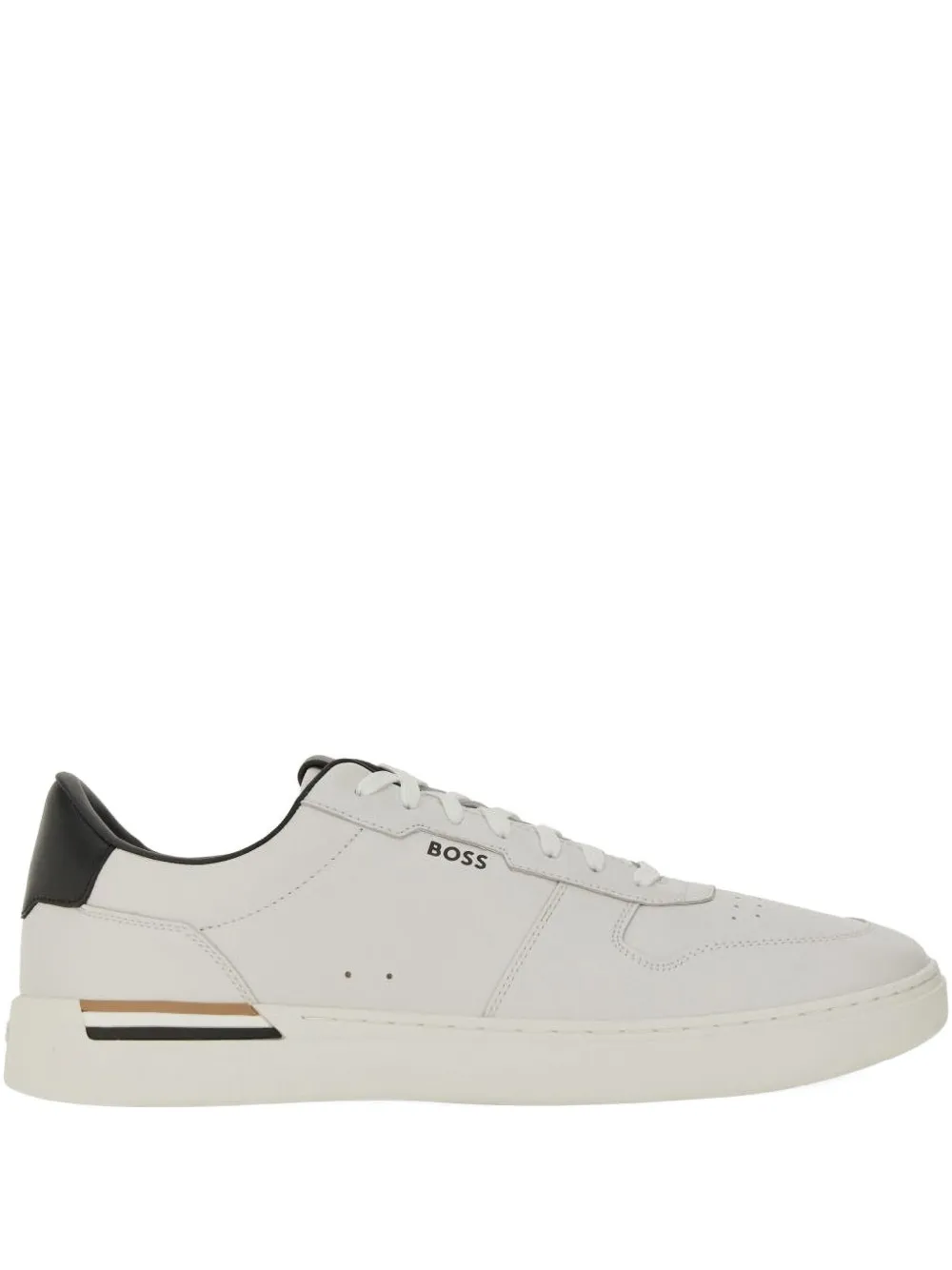 BOSS leather sneakers Wit