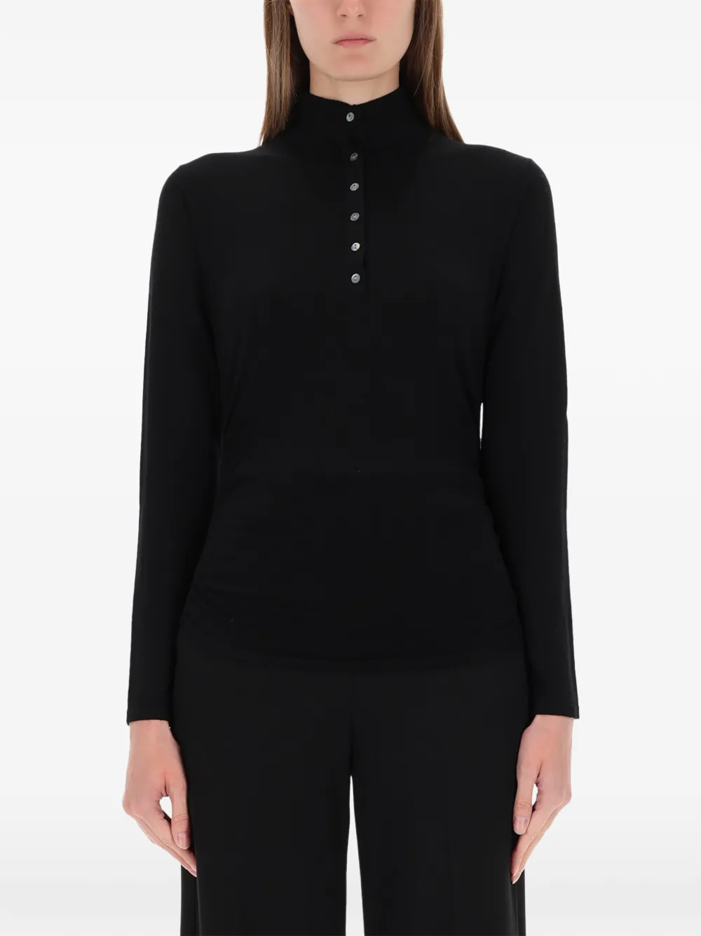 Theory buttoned turtleneck sweater - Nero