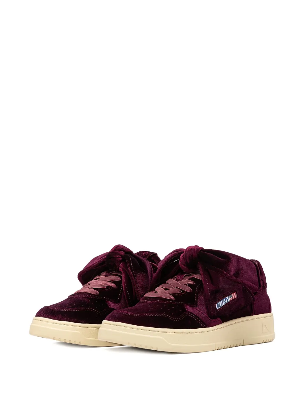 Autry Velvet Bow Medalist Trainers In Brown