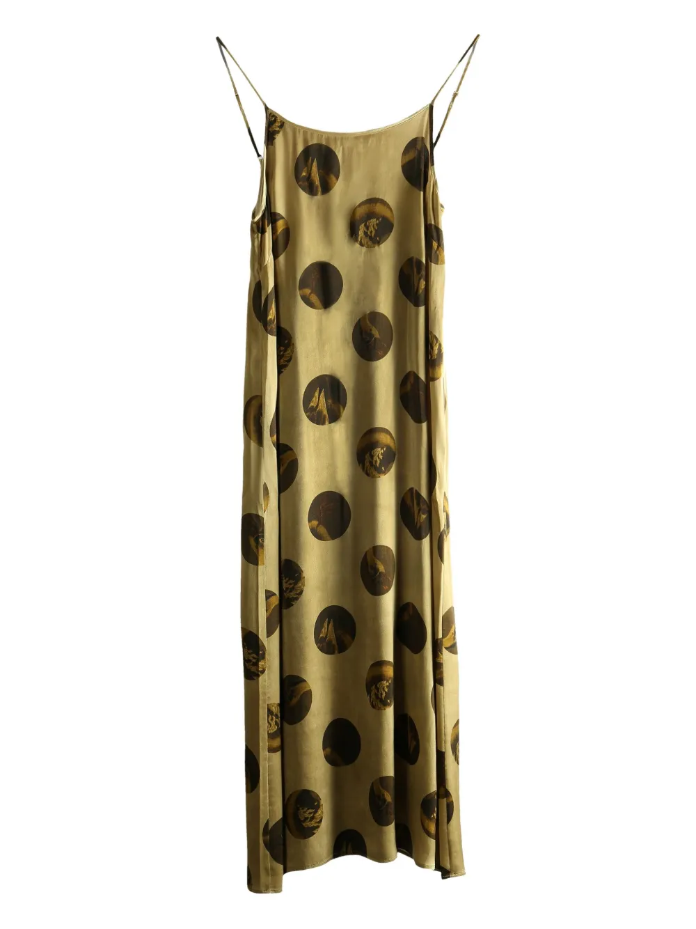 Uma Wang Spaghetti Strap Dress In Green