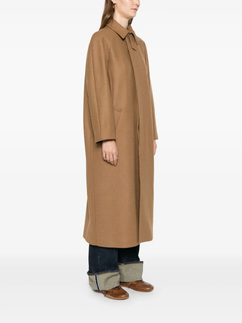 A.P.C. Pocket wollen jas Bruin