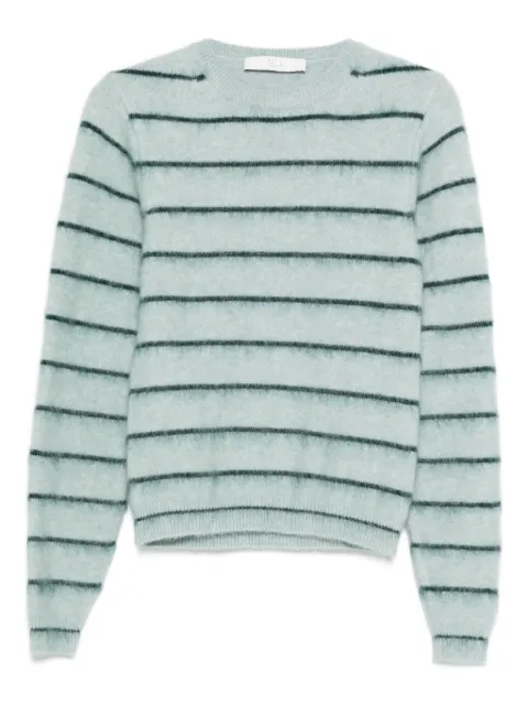 Tela suéter con motivo de rayas