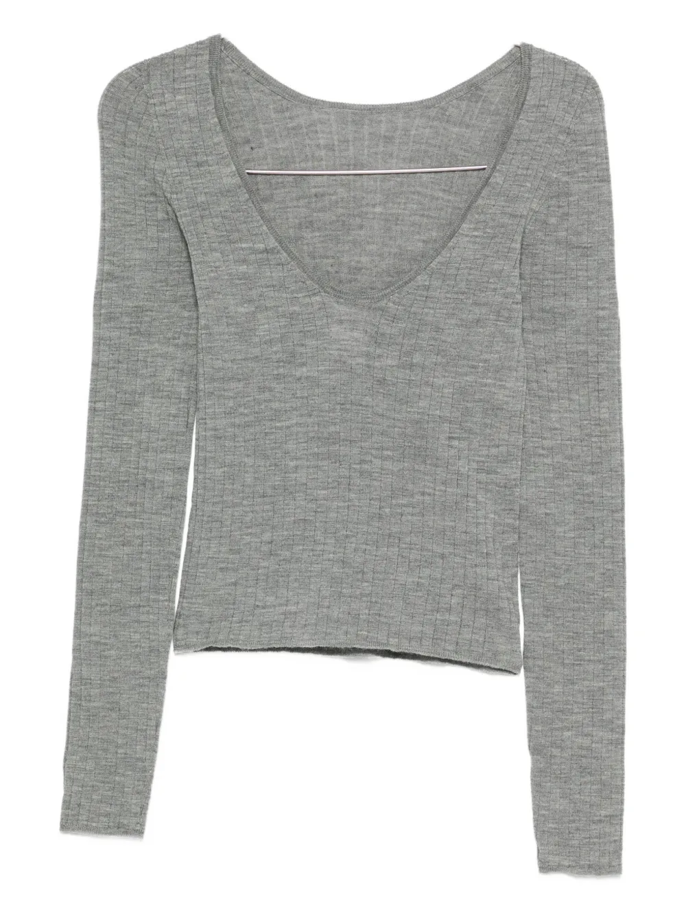 Tela Scoop-back Sweater In Gray