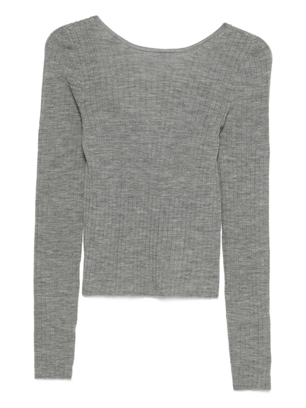 Tela Scoop-back Sweater In Gray