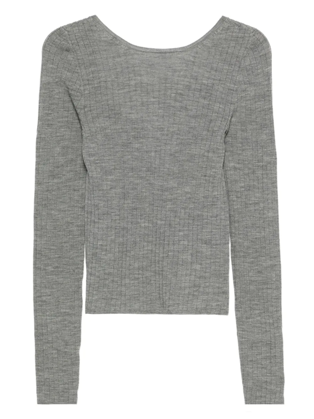Tela scoop-back sweater - Grigio