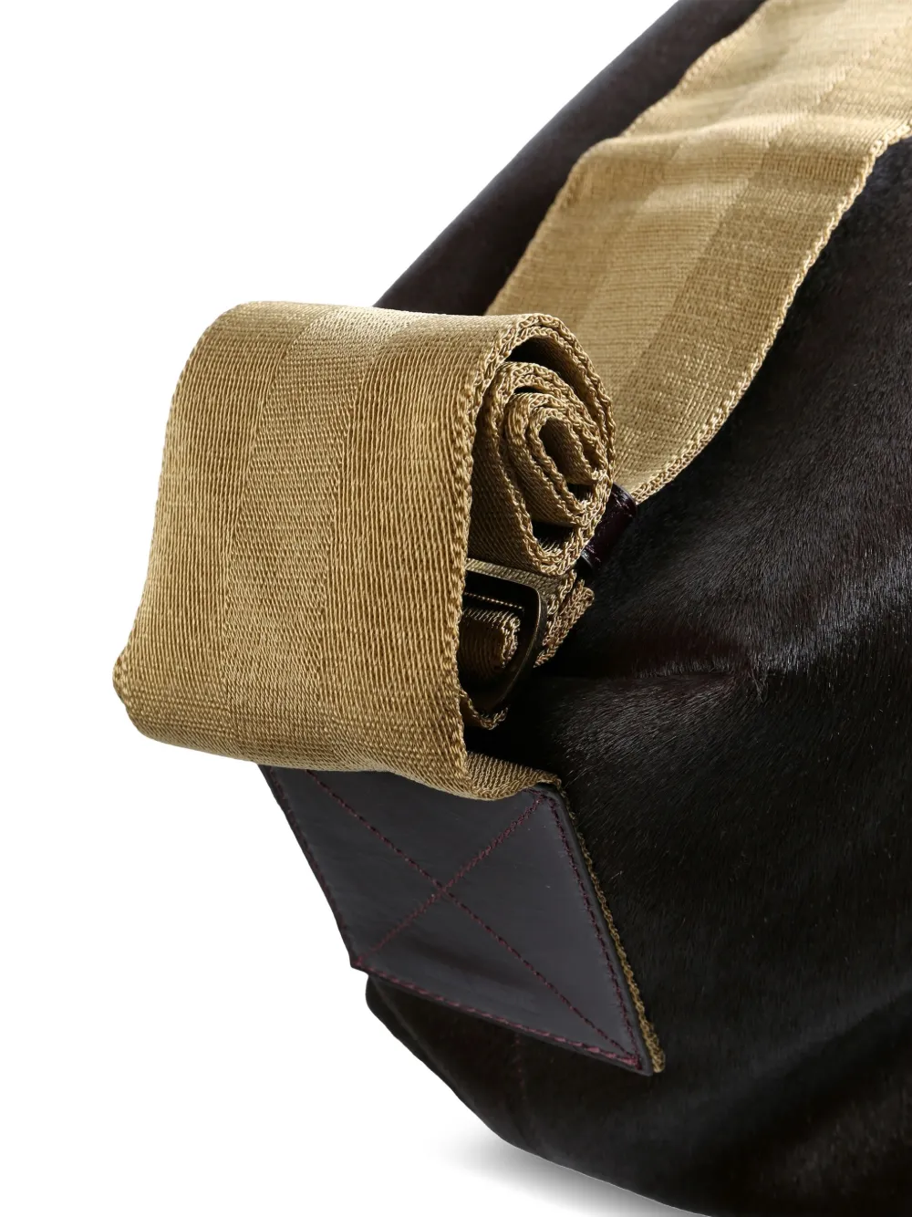 Uma Wang Leren schoudertas Bruin