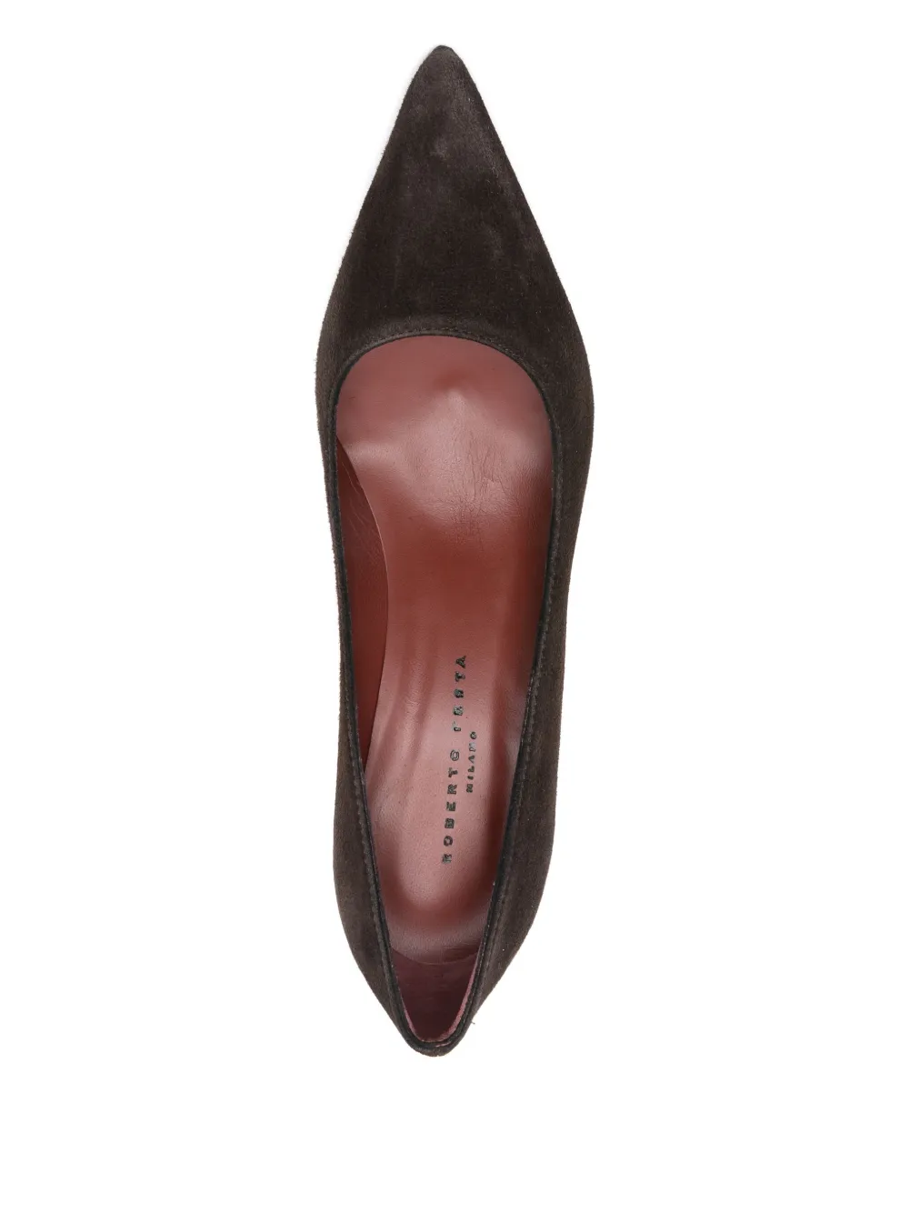 Roberto Festa Kate Pointed-toe Suede Pumps In Brown