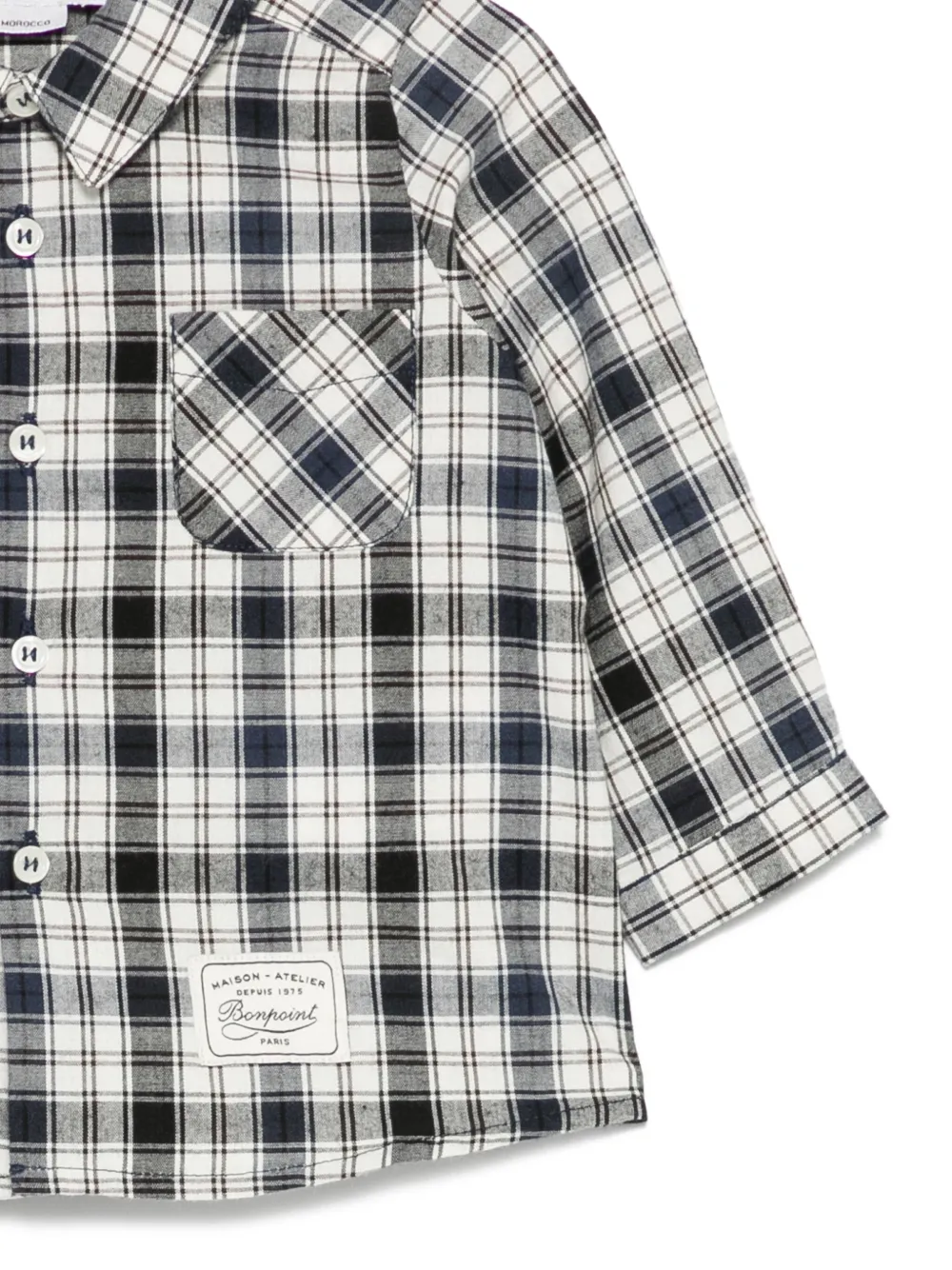 Bonpoint Geruit shirt Wit