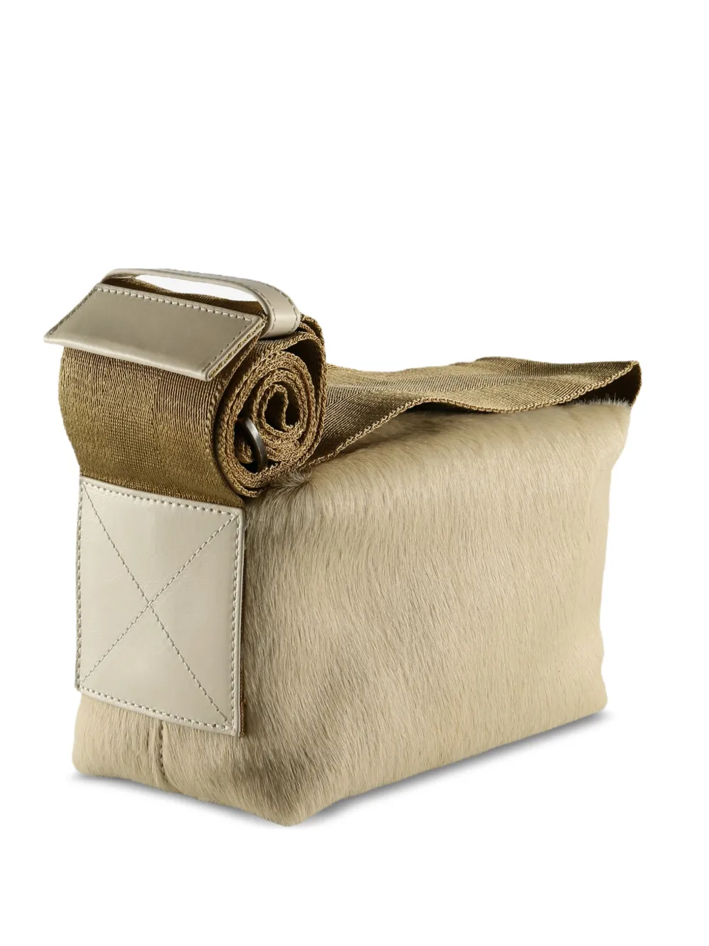 Uma Wang Leren schoudertas Beige