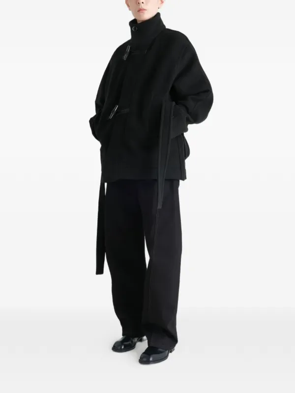 LEMAIRE ベルテッド ダッフルコート | ブラック | FARFETCH JP