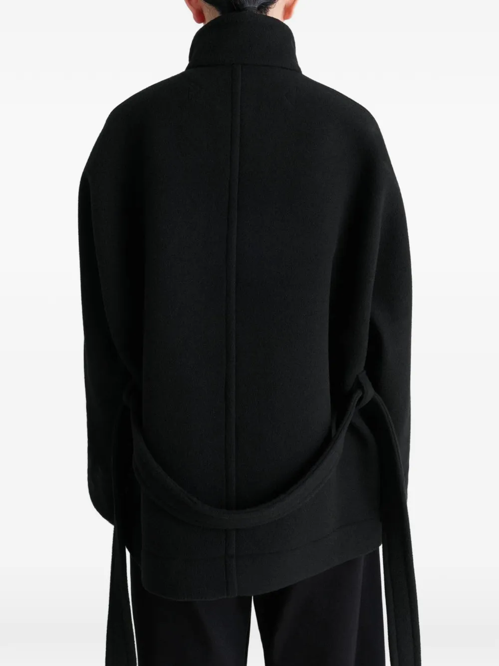 LEMAIRE ベルテッド ダッフルコート | ブラック | FARFETCH JP