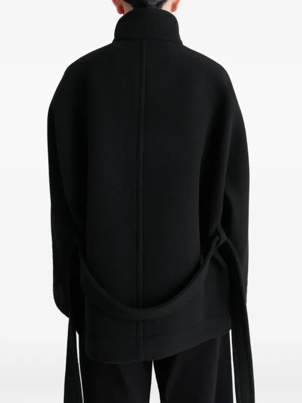 LEMAIRE ベルテッド ダッフルコート | ブラック | FARFETCH JP