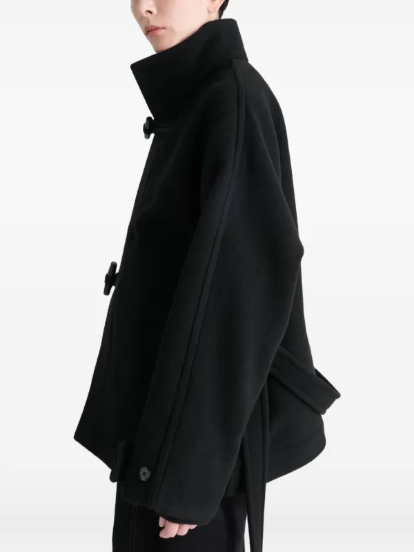 LEMAIRE ベルテッド ダッフルコート | ブラック | FARFETCH JP