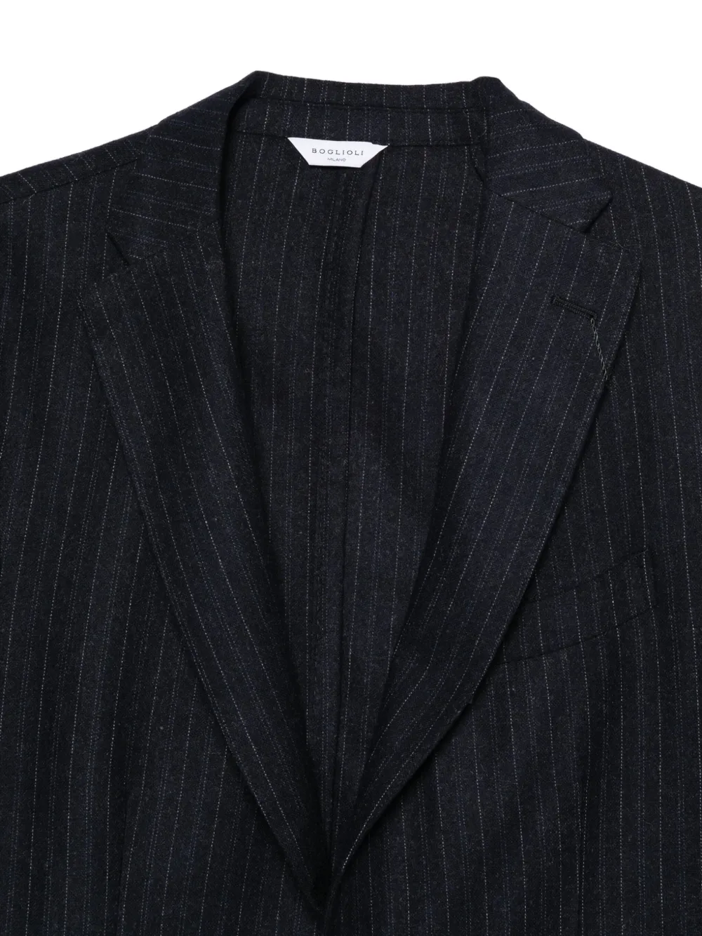 Boglioli Overhemd met krijtstreep Blauw