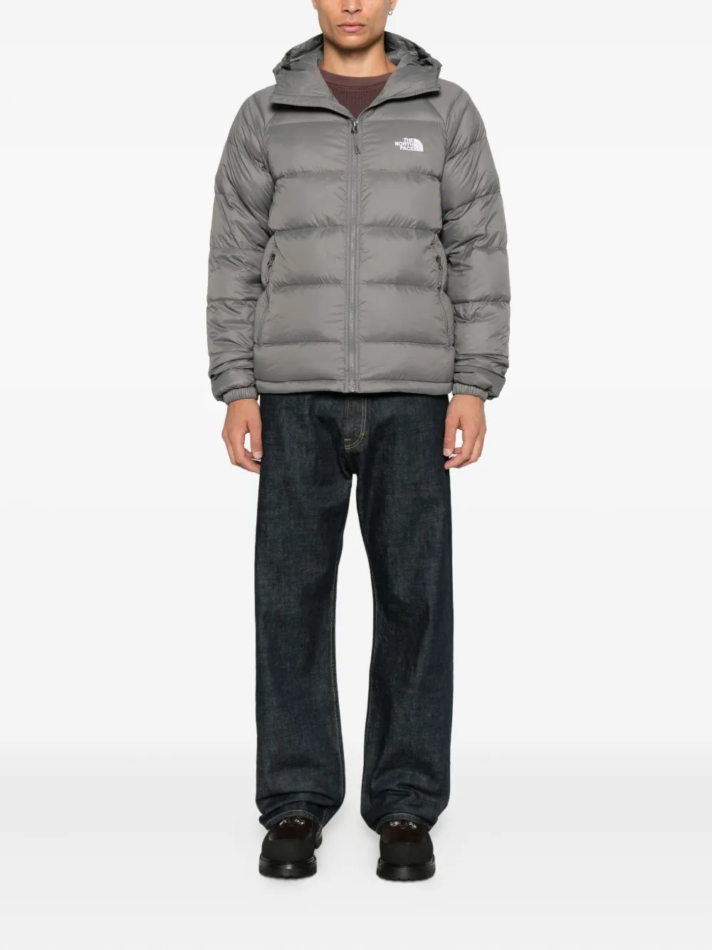 The North Face hooded zip-fastening coat - Grijs