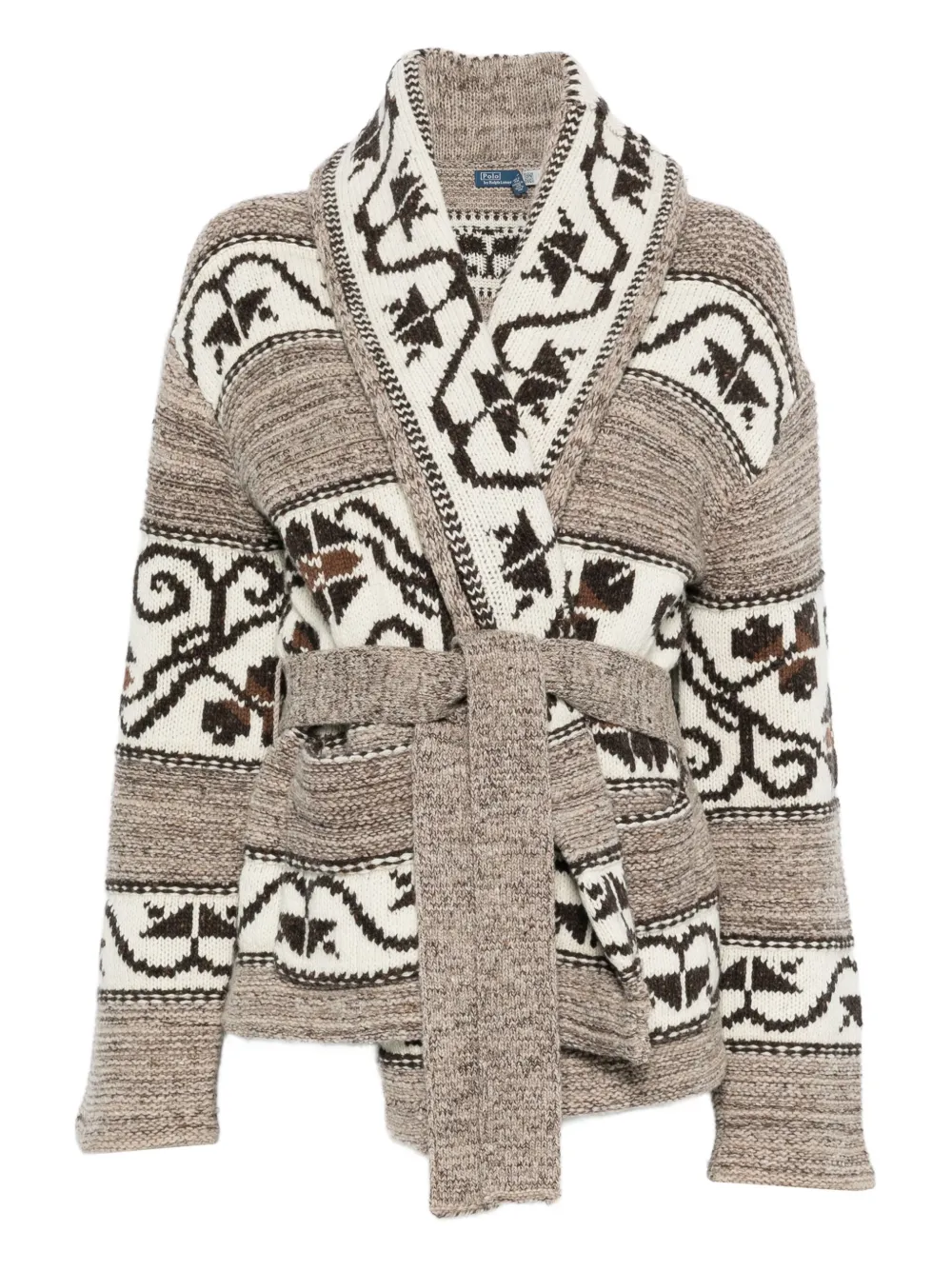 Polo Ralph Lauren ベルテッド カーディガン - ブラウン Polo Ralph Lauren ベルテッド カーディガン - ブラウン