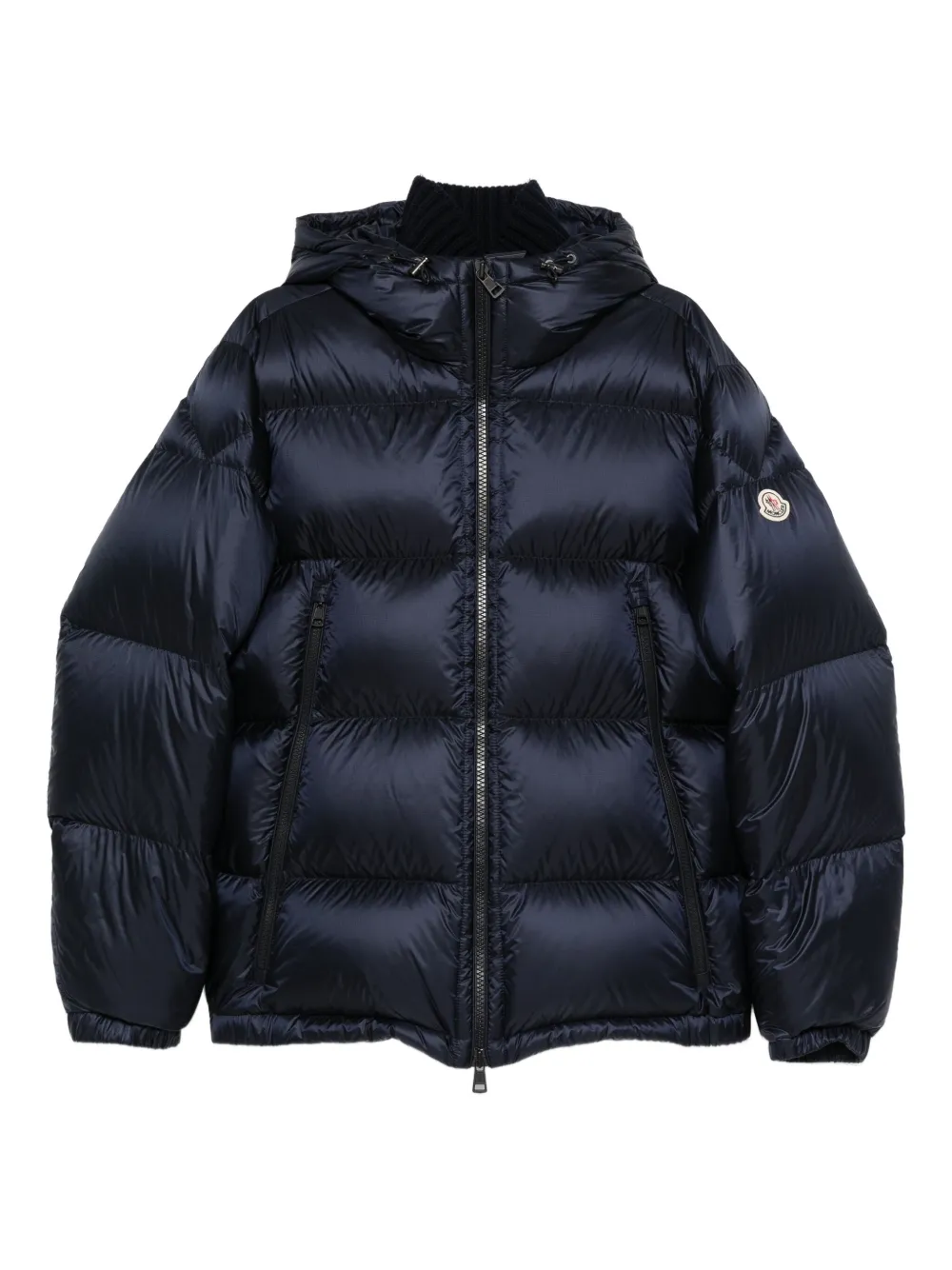 Moncler abrigo con capucha y cierre | azul | Image 1