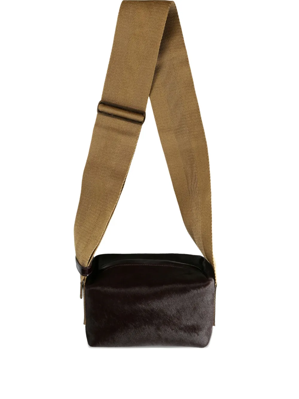 Uma Wang Medium Leather Shoulder Bag In Brown