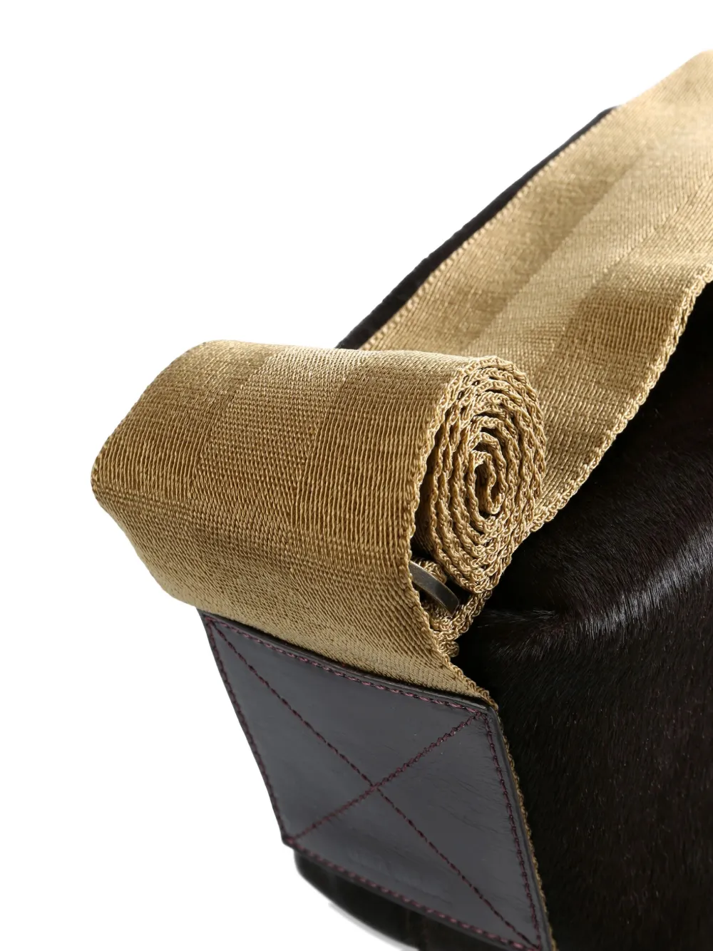 Uma Wang Medium Leather Shoulder Bag In Brown