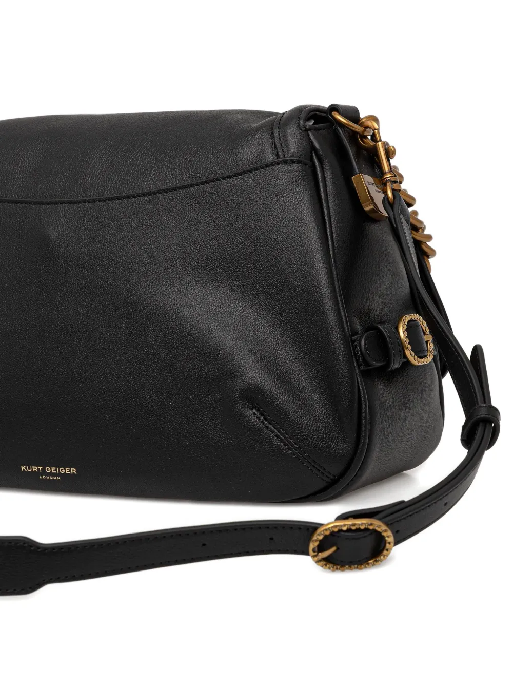 Kurt Geiger London Shopper verfraaid met ketting Zwart