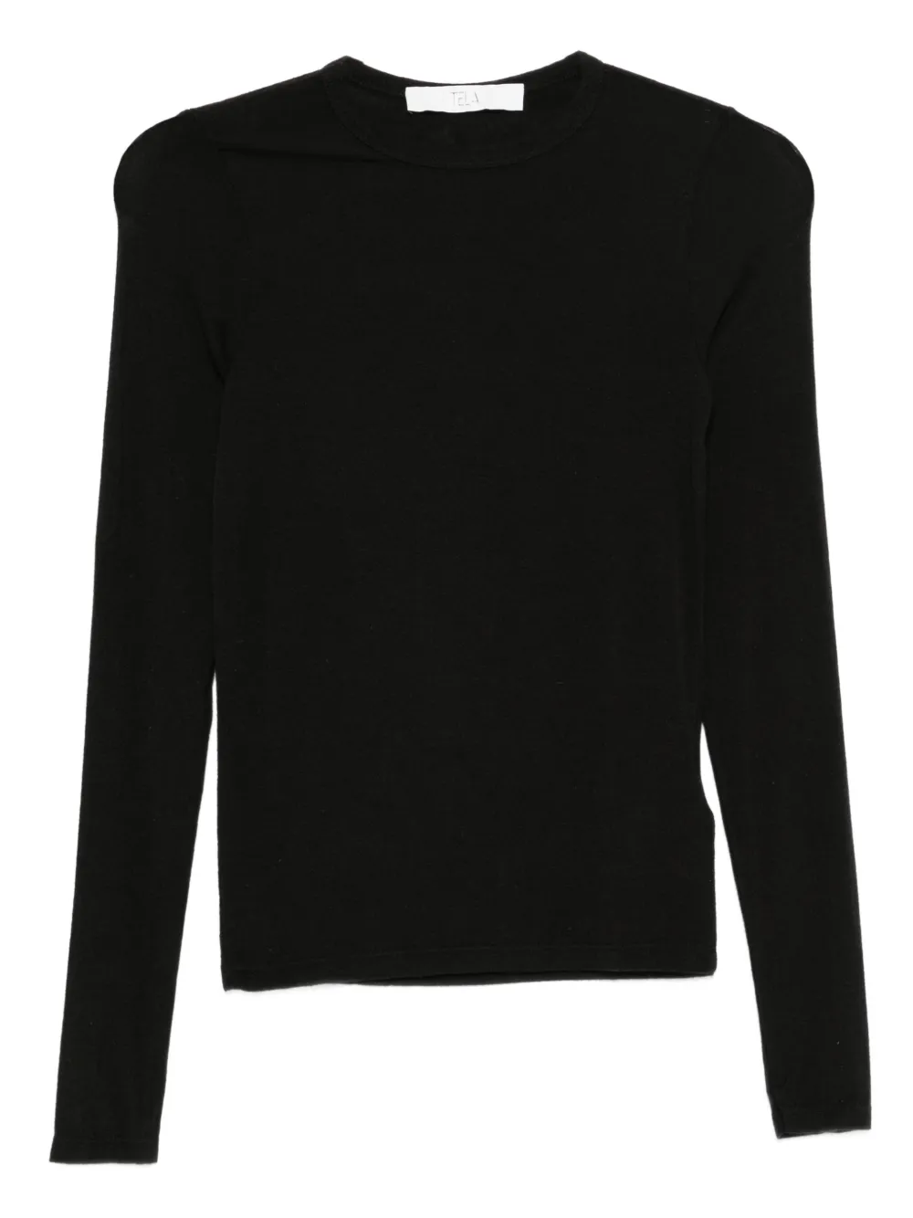 Tela playera con cuello redondo | negro | Image 1