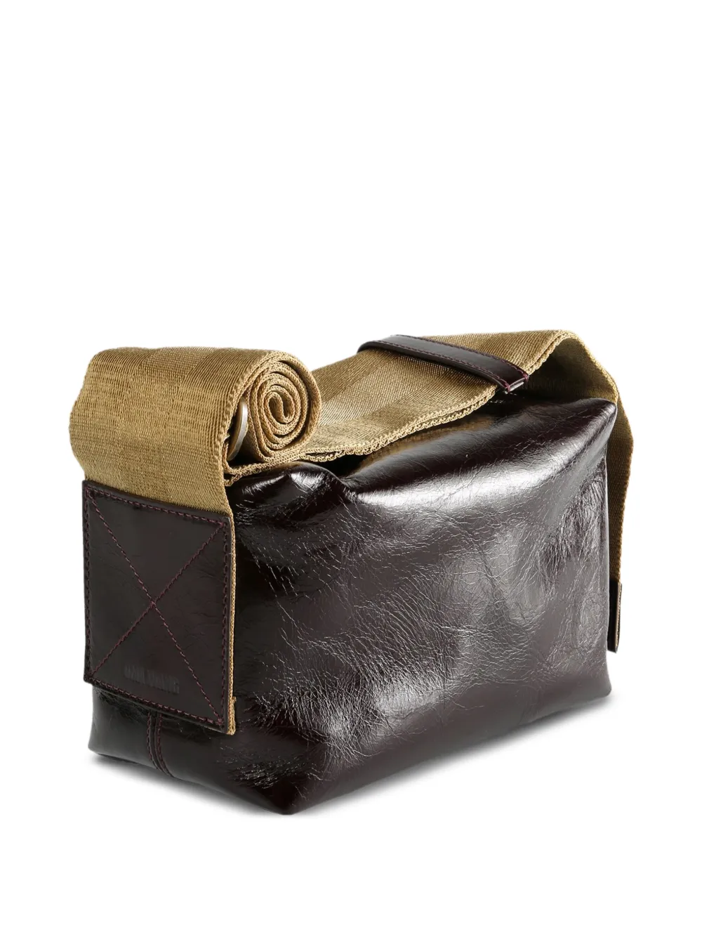 Uma Wang Leren schoudertas Bruin