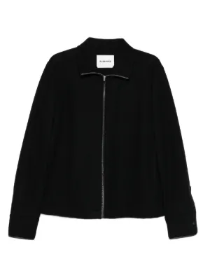 Jil Sander ジップアップ シャツジャケット | ブラック | FARFETCH JP