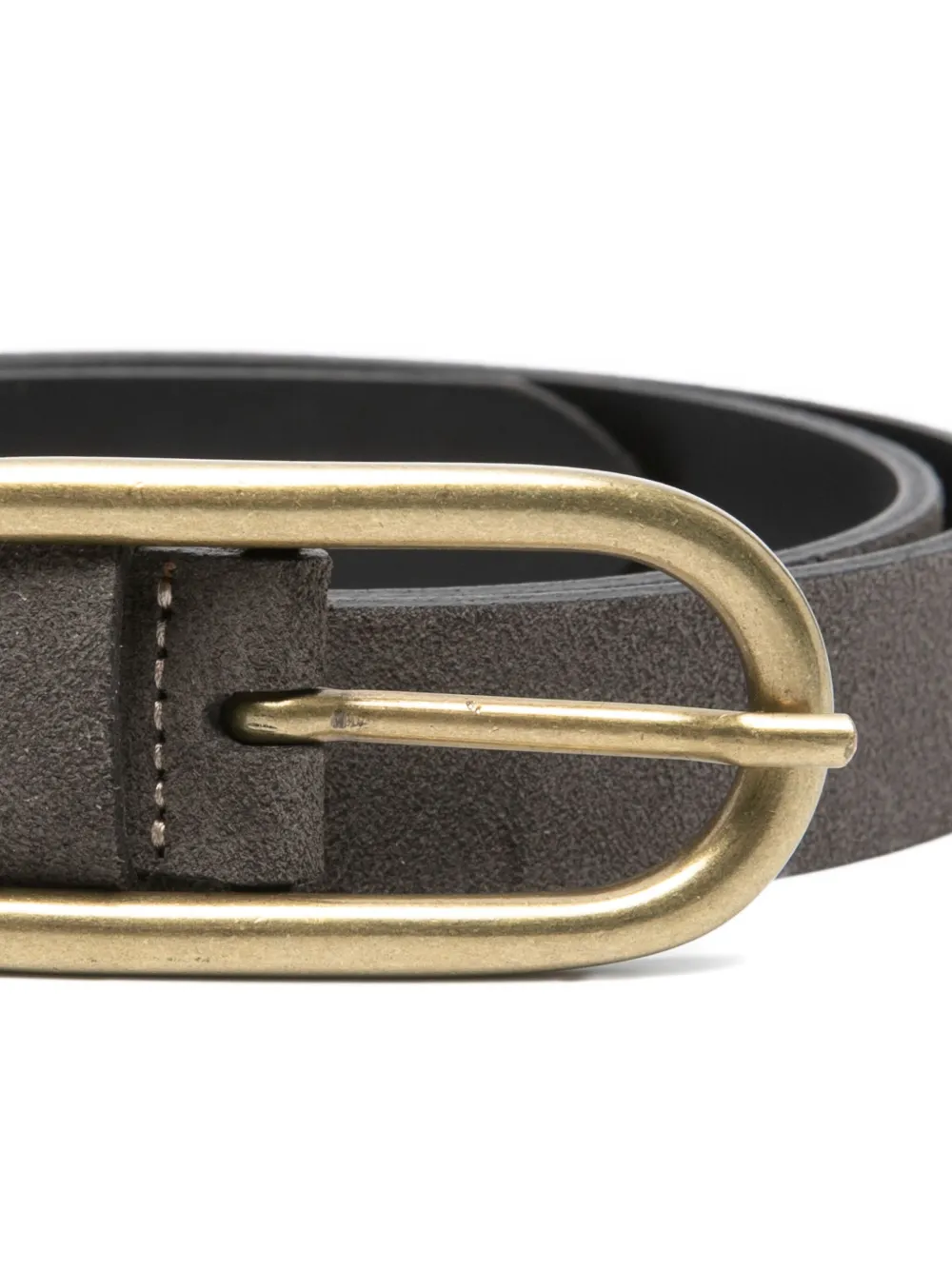 Tela Oval Buckle Belt In Brown
