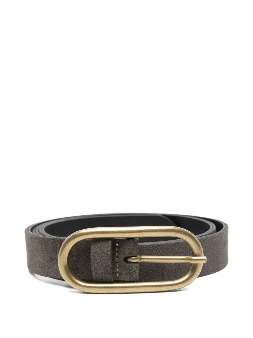 Tela Oval Buckle Belt In Brown
