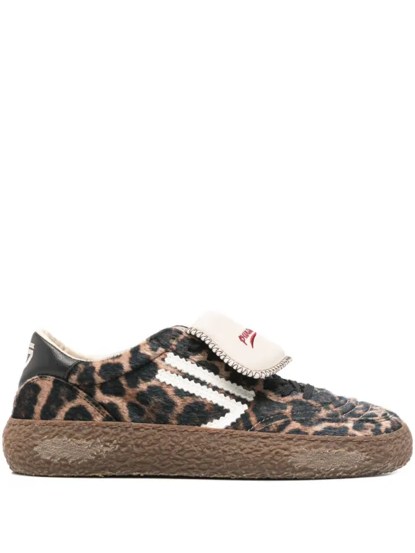 CUSHIONAIRE Bravado Sneaker Donna Con Stampa Leopardata – Tomaia In Pelle Vegana, Plantare Memory Foam, Suola In Gomma, Allacciatura Regolabile - 3