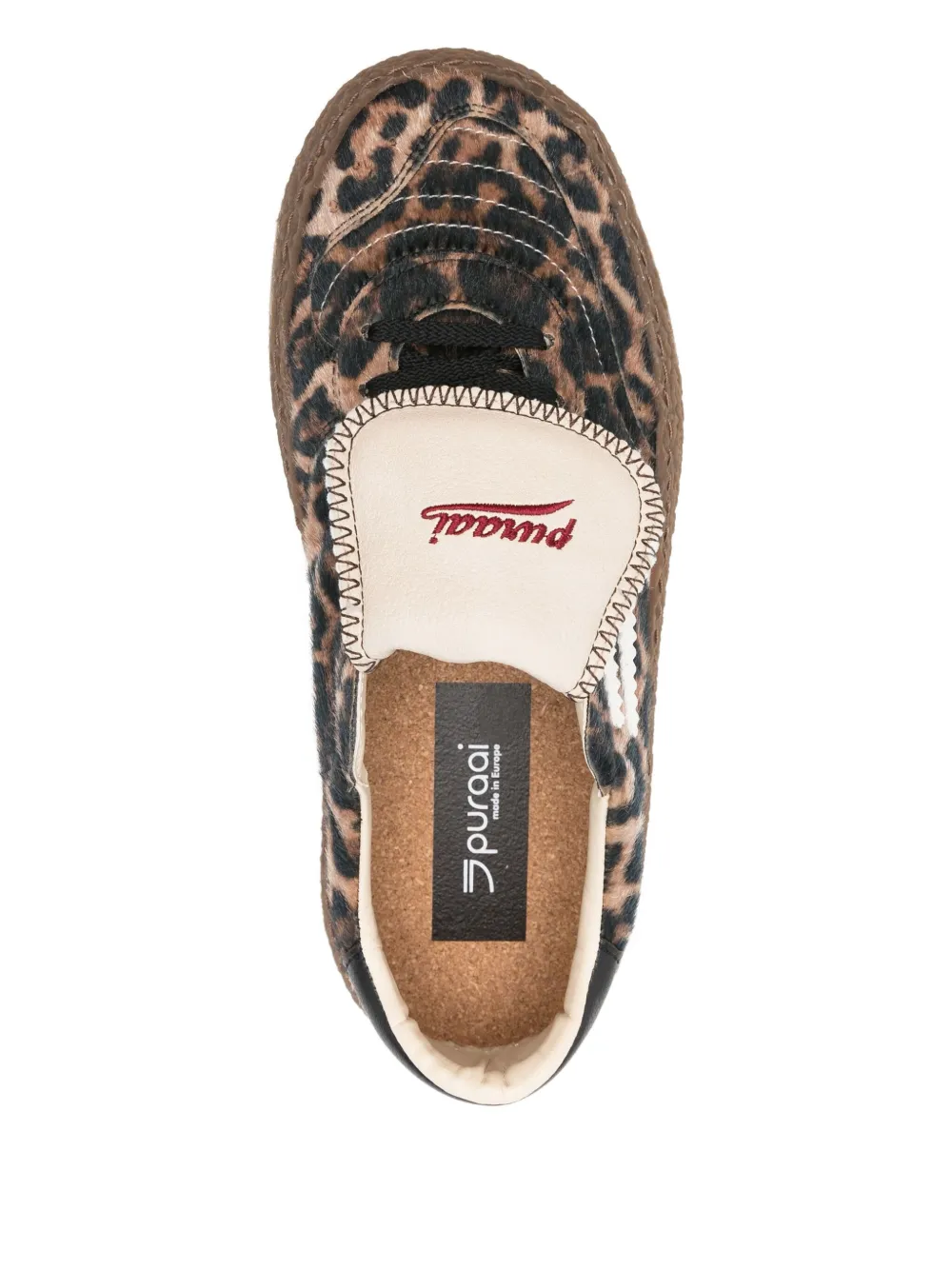 Puraai Sneakers met luipaardprint Bruin