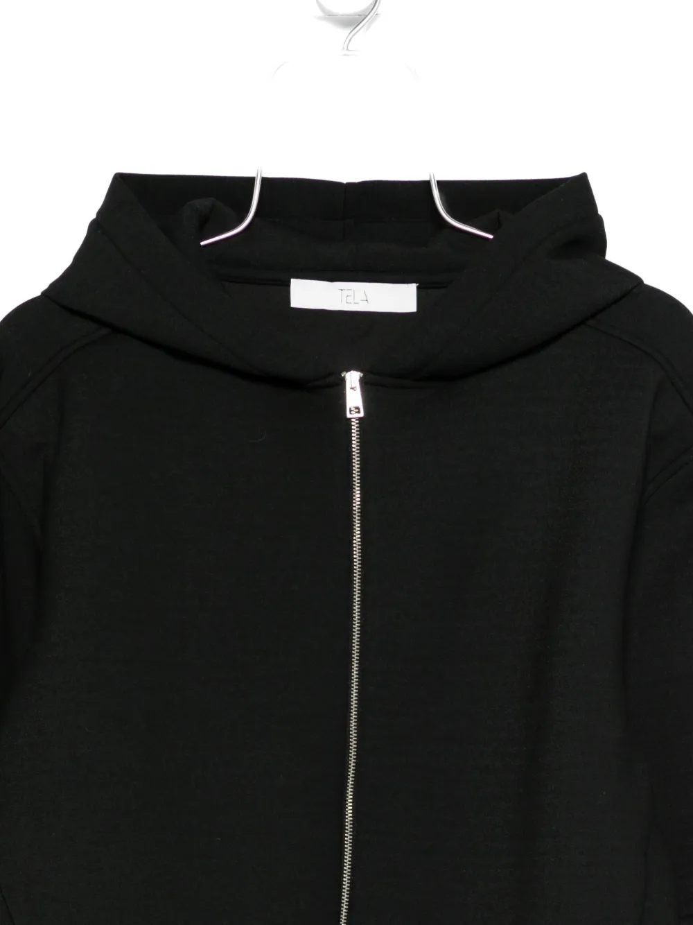 Tela Jersey Zip-up Hoodie In Black