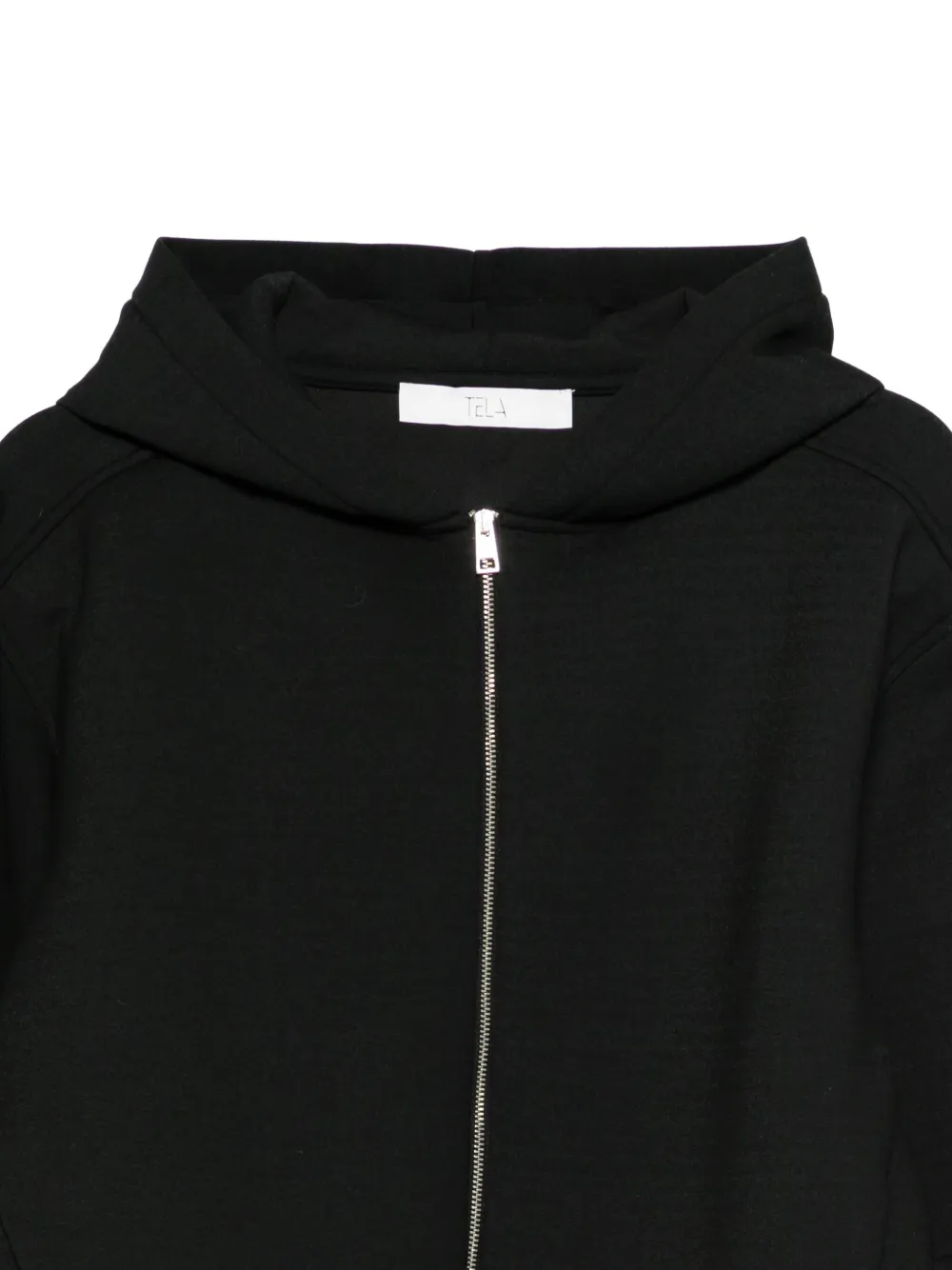 Tela Jersey hoodie met rits Zwart