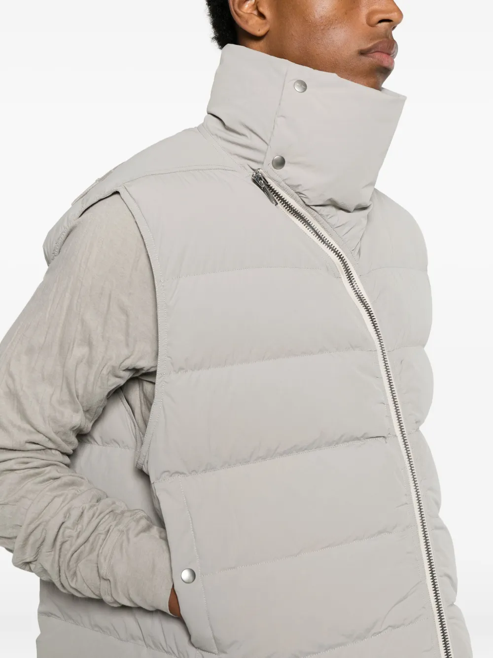 Rick Owens Gilet met ritssluiting Beige