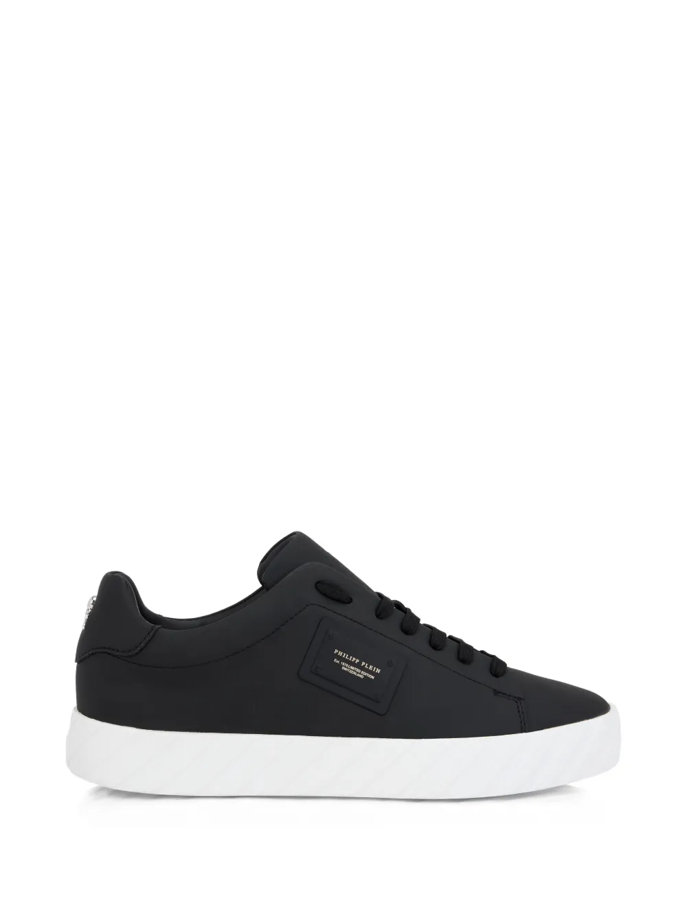 Philipp Plein Sneakers in pelle con applicazione - Nero
