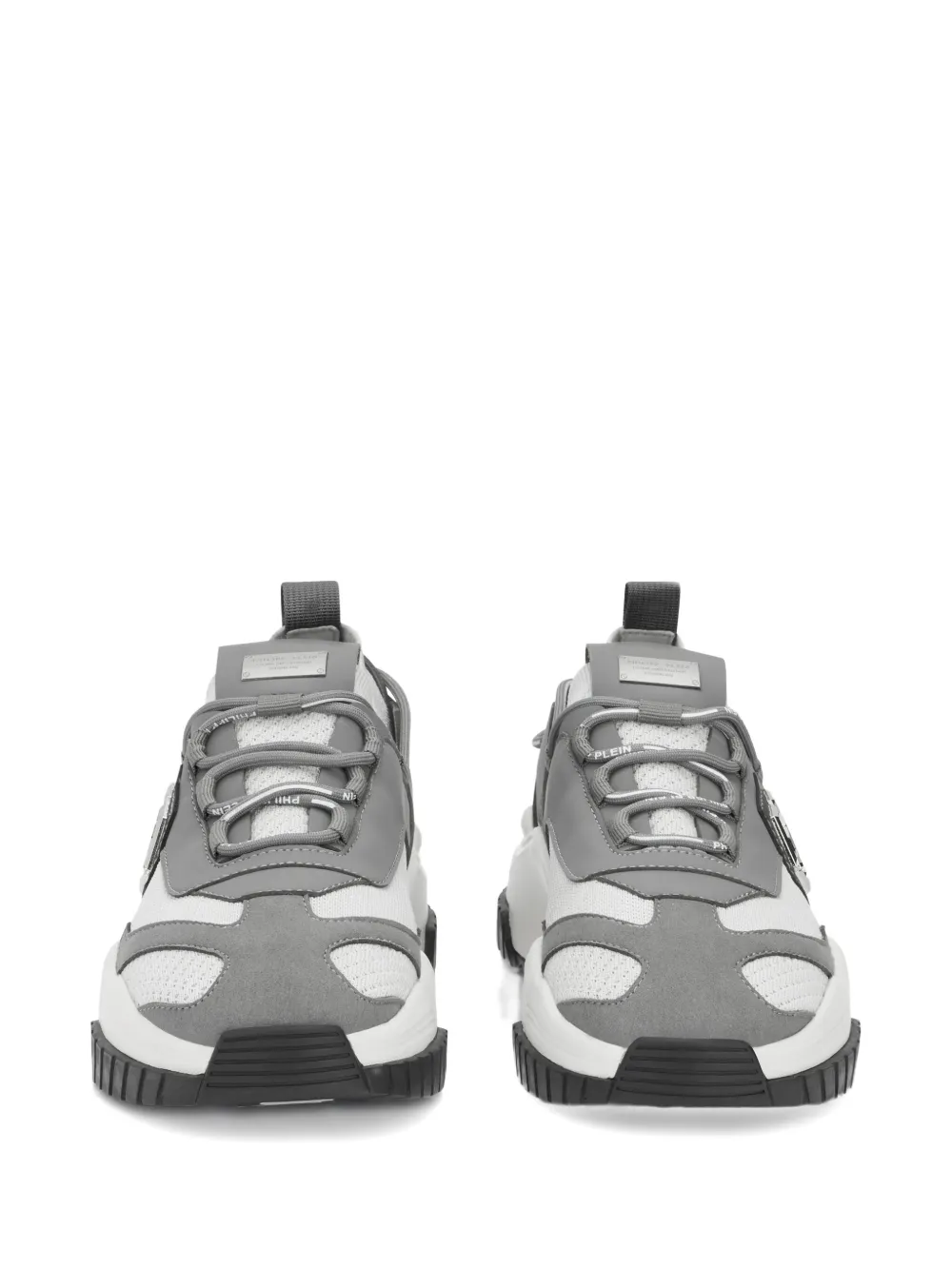 Philipp Plein Predator sneakers met logoplakkaat Grijs