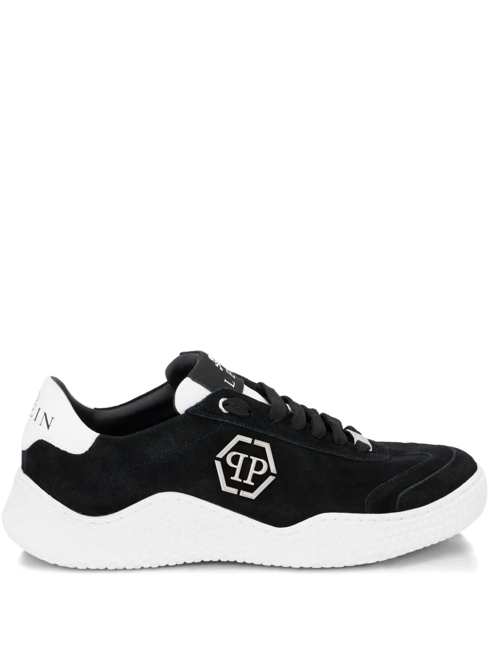 Philipp Plein hexagon suede runner trainers | Black | Image 1
