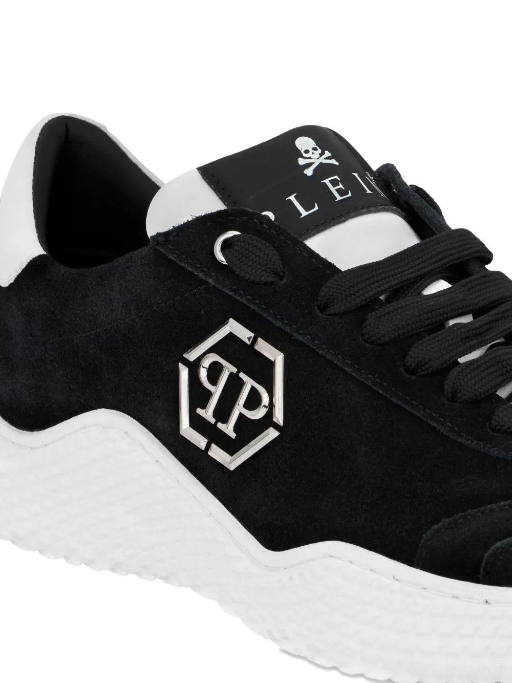 Philipp Plein hexagon suede runner trainers Zwart