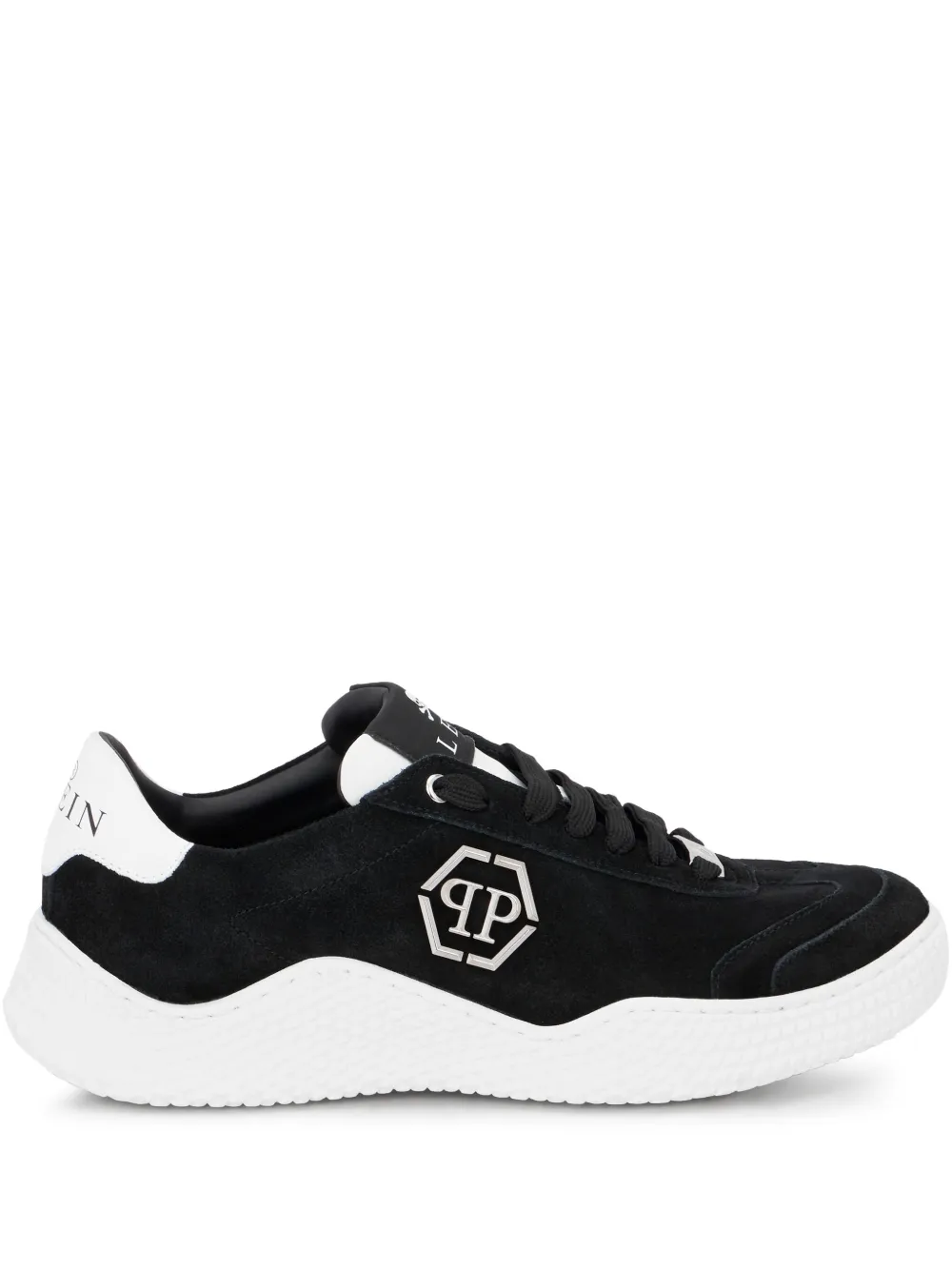 Philipp Plein hexagon suede runner trainers | Black | Image 1