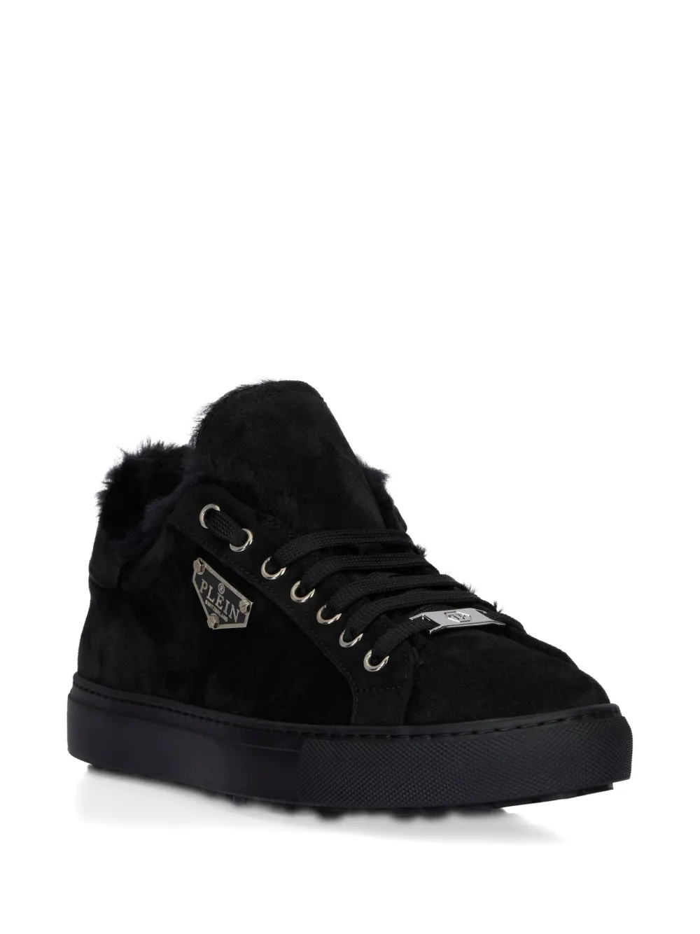 Philipp Plein Sneakers met logoplakkaat Zwart